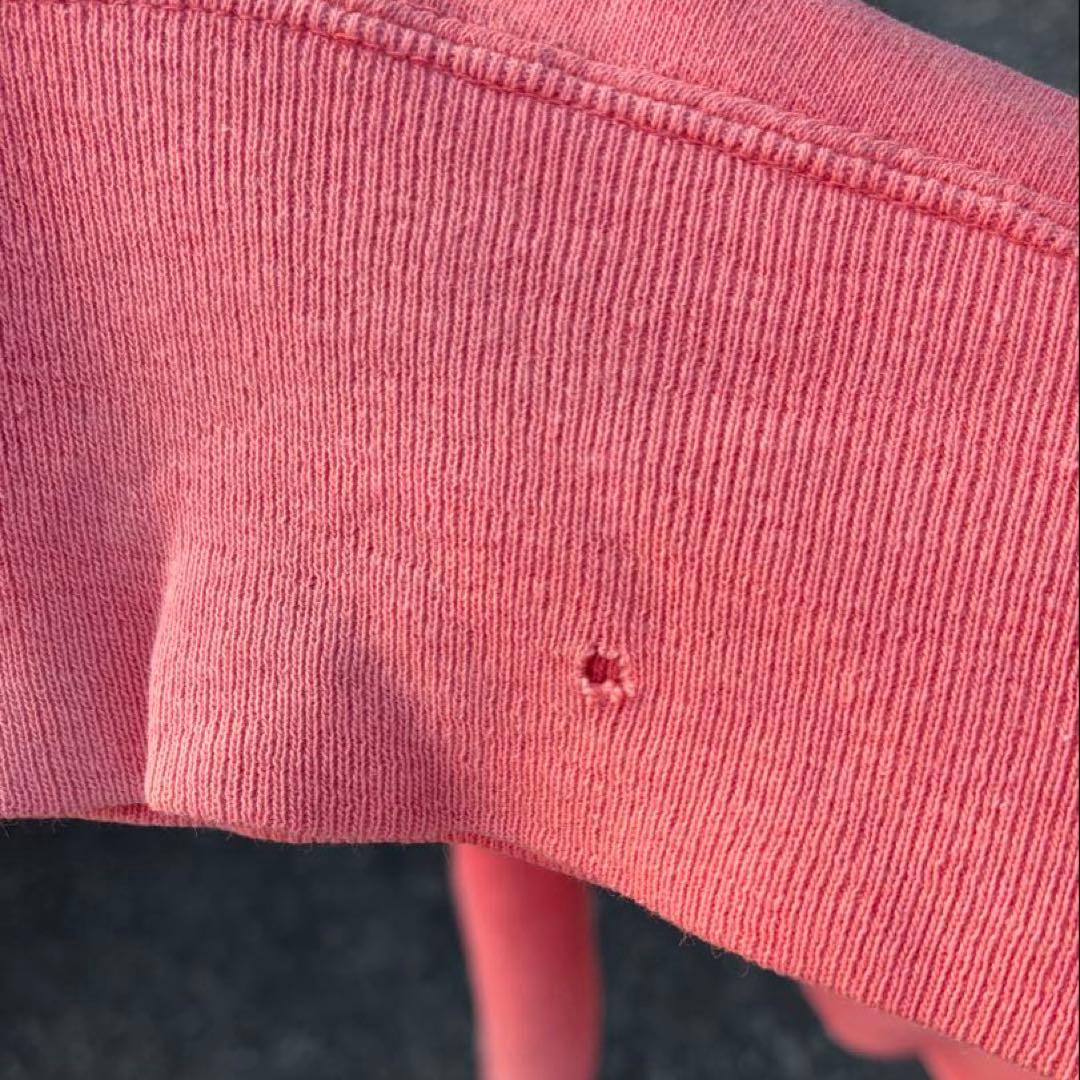 【極上フェード】XL相当 50s 60s ヴィンテージスウェット 長リブ ピンク