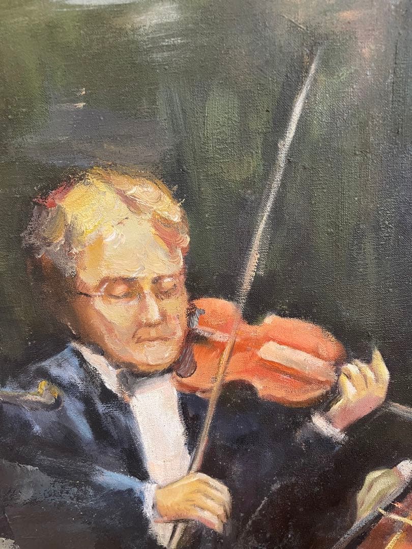 【アンティーク】絵画　油絵　海外入手　作者不明　美術品　大型