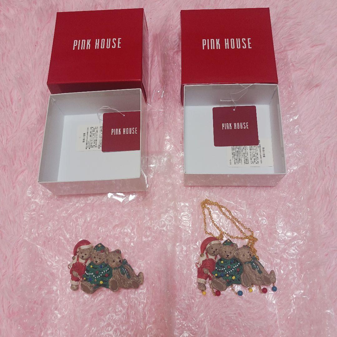 クリスマスベアモチーフバレッタ& クリスマスベア2WAYネックレス