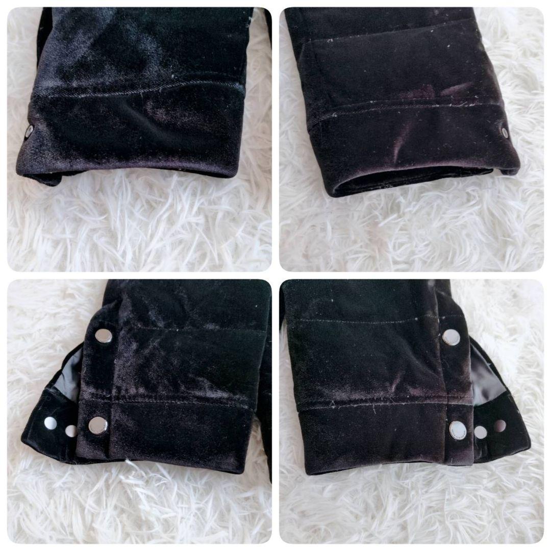 【極美品】ニコルクラブフォーメン ニットベロア スタンドダウンブルゾン 黒 46