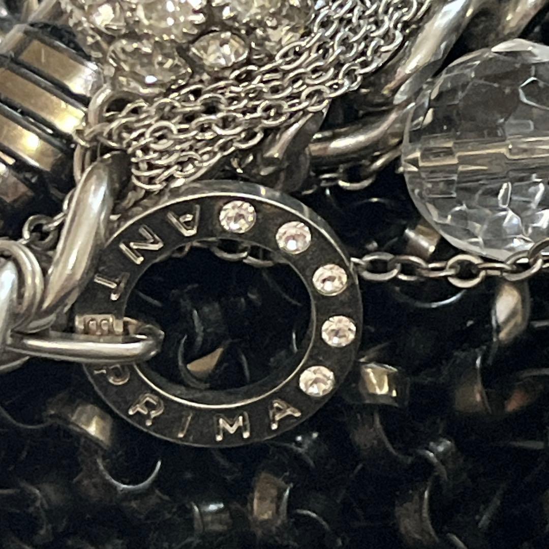 アンテプリマ ワイヤーバッグ ハンドバッグ フラワーチャーム ラインストーン