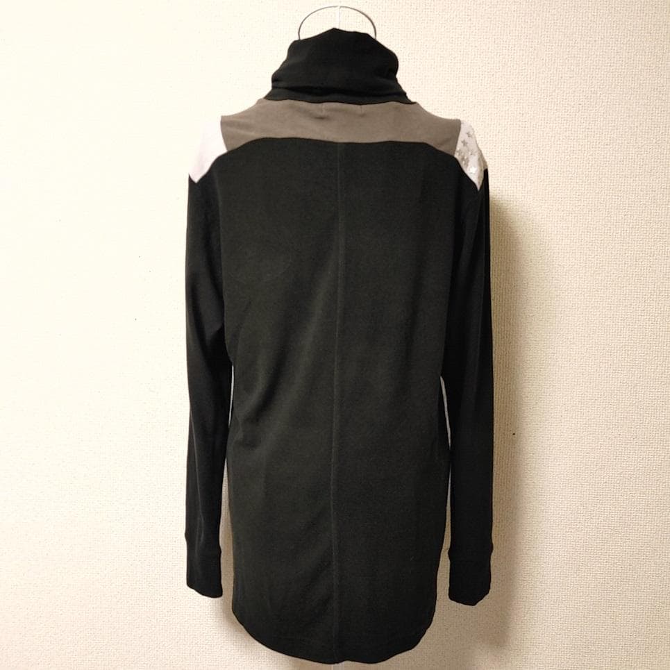 ダンスウィズドラゴン★2 M 黒 長袖 タートルネック カットソー シャツ 冬