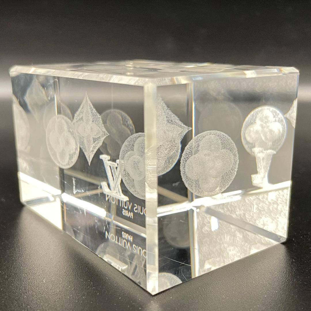 LOUIS VUITTON ヴィトン クリスタル ペーパーウェイト モノグラム