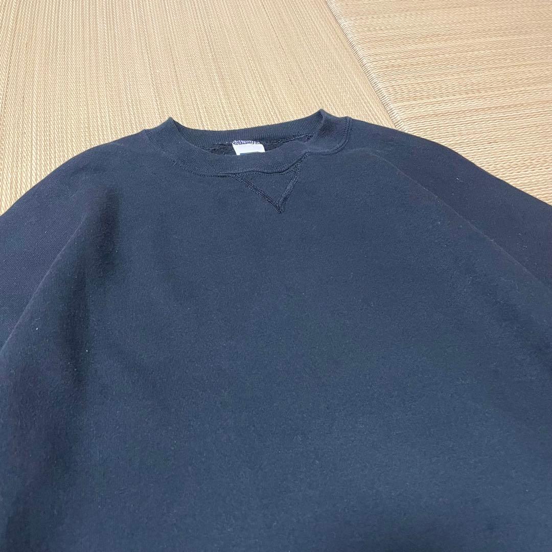 90s メキシコ製 ラッセルアスレチック ブラック 無地 スウェット 肉厚 L