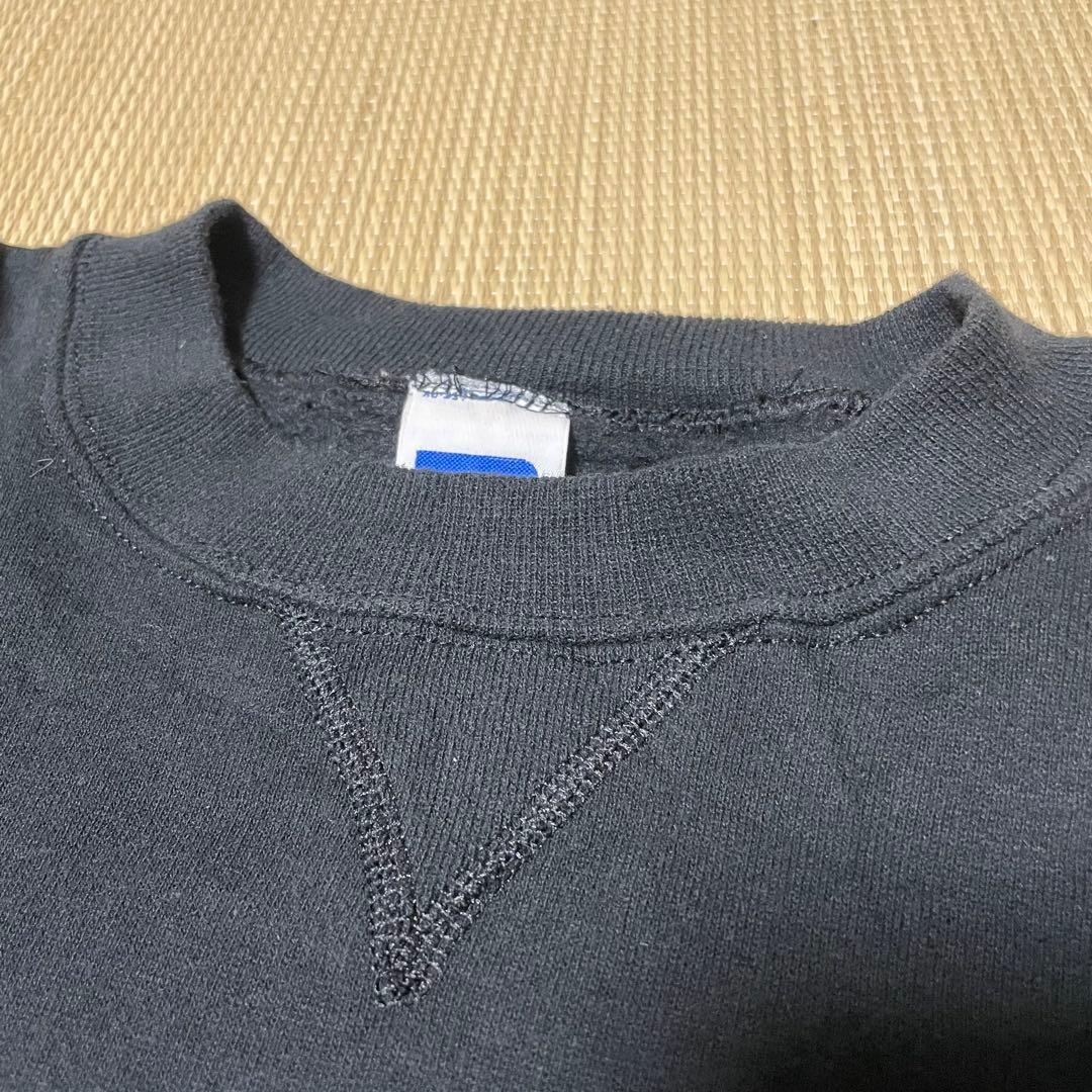 90s メキシコ製 ラッセルアスレチック ブラック 無地 スウェット 肉厚 L