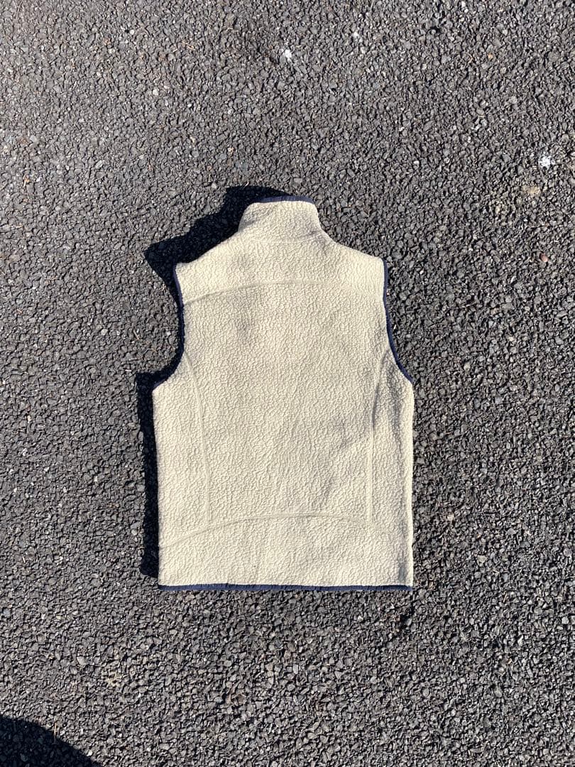 希少Patagonia Mサイズ相当　ベスト　ボア　フリース　ベージュ　ホワイト