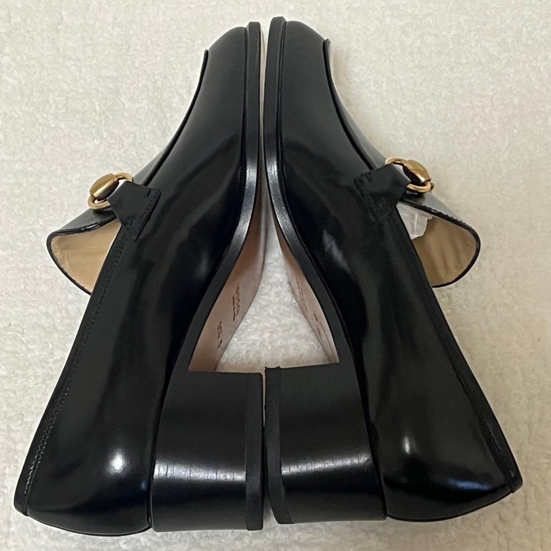 【GUCCI】極美品 ホースビット ローファー ブラック ゴールド