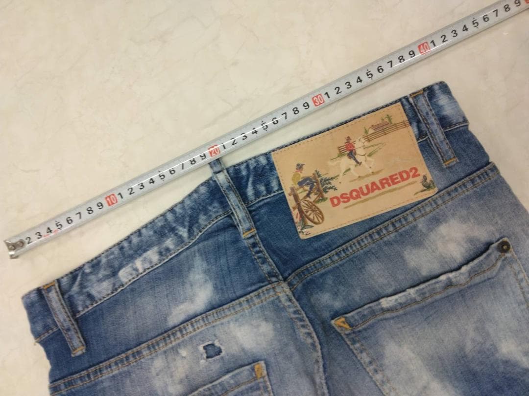 DSQUARED2 デニムパンツ ブルー ダメージ加工 サイズ46