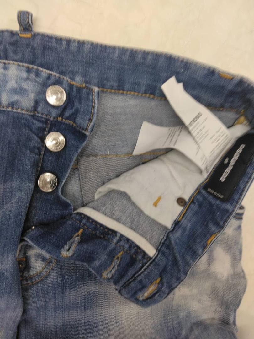 DSQUARED2 デニムパンツ ブルー ダメージ加工 サイズ46