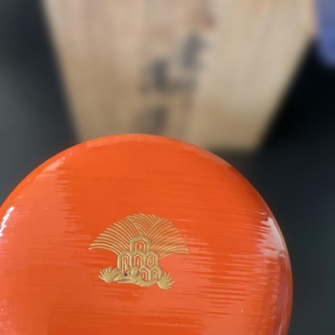 蒔絵　朱中棗　塗師　湯洲　茶道具　抹茶器　煎茶器　共箱