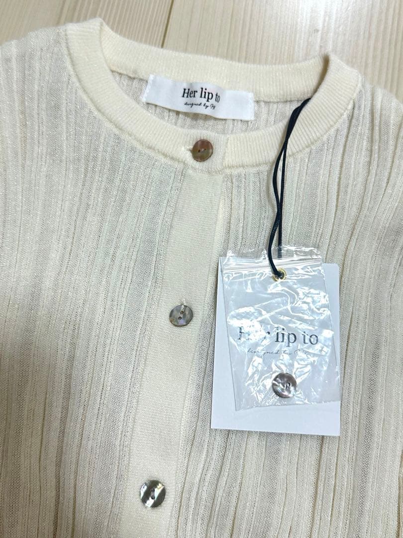 新品 herlipto Random Ribbed Knit Cardigan