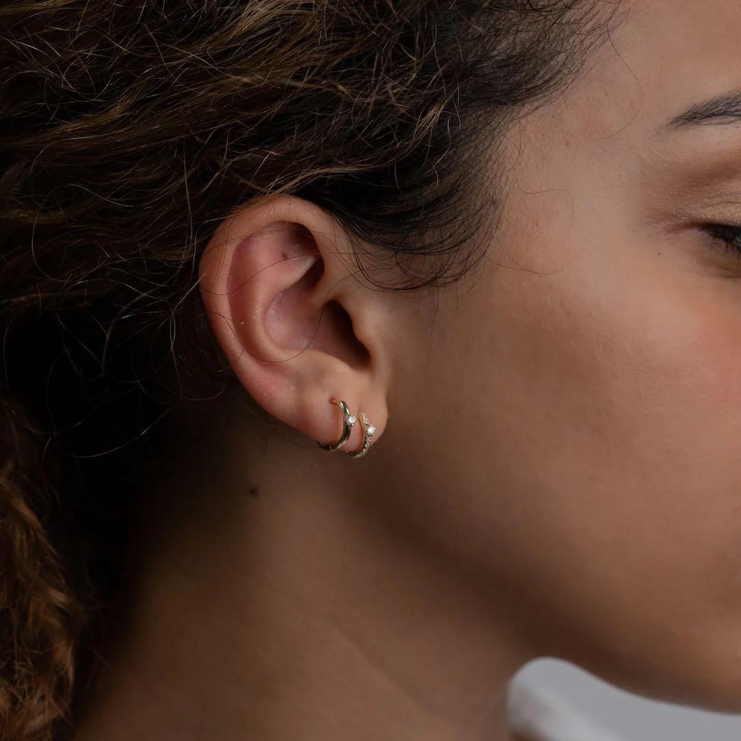 PRMAL ダイヤモンド フープピアス k10 プライマル