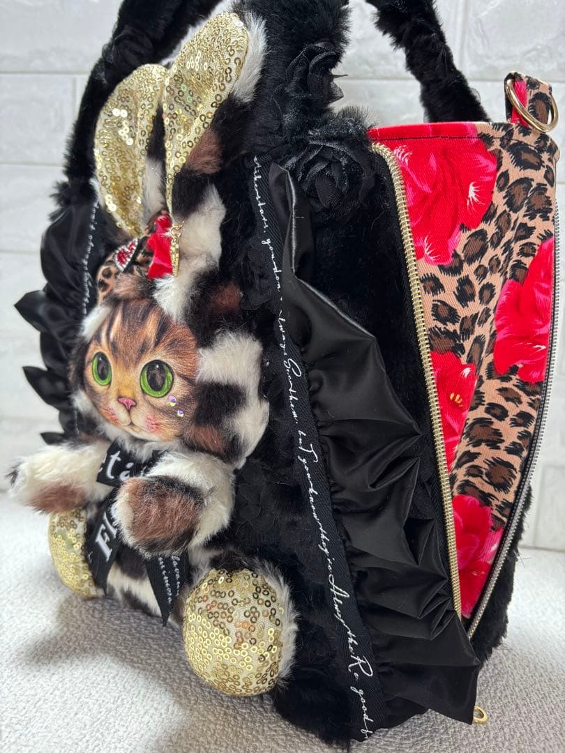 灰*猿様 コヤンイサムチョン　サイドファスナーバッグ（大）　サンダーちゃん　ヒョ