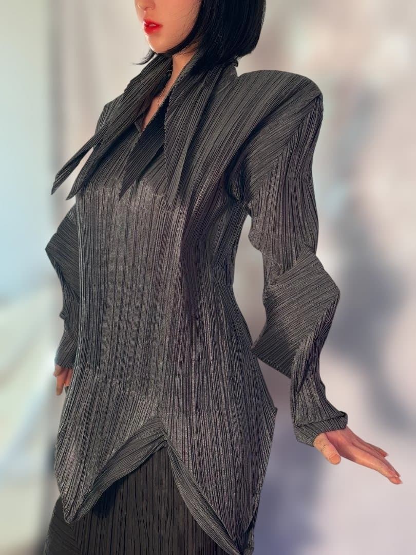 [超希少] ISSEY MIYAKE 変形 3D プリーツ トップス