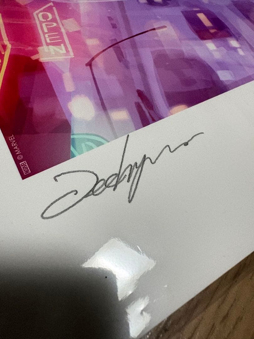 スパイダーグウェン アンマスク リー・ジーヒョン アートプリント 未開封