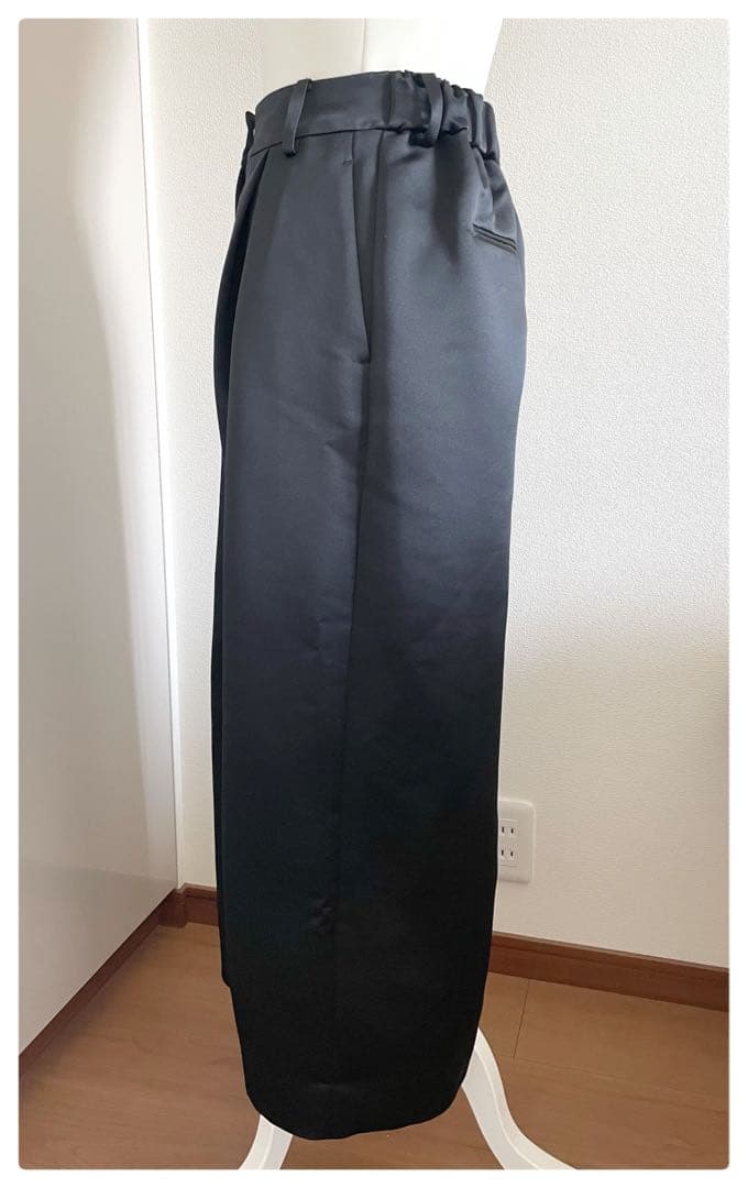 Heve ガウチョパンツ 黒 ウエストゴム