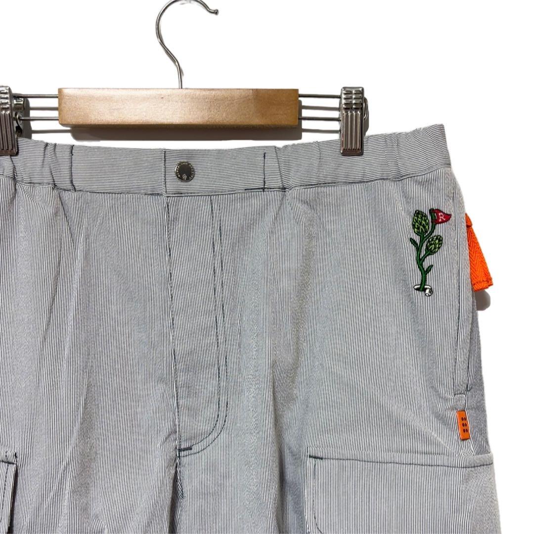 新品 ラッセルノ ゴルフ シアサッカー カーゴショーツ ネイビー M/L