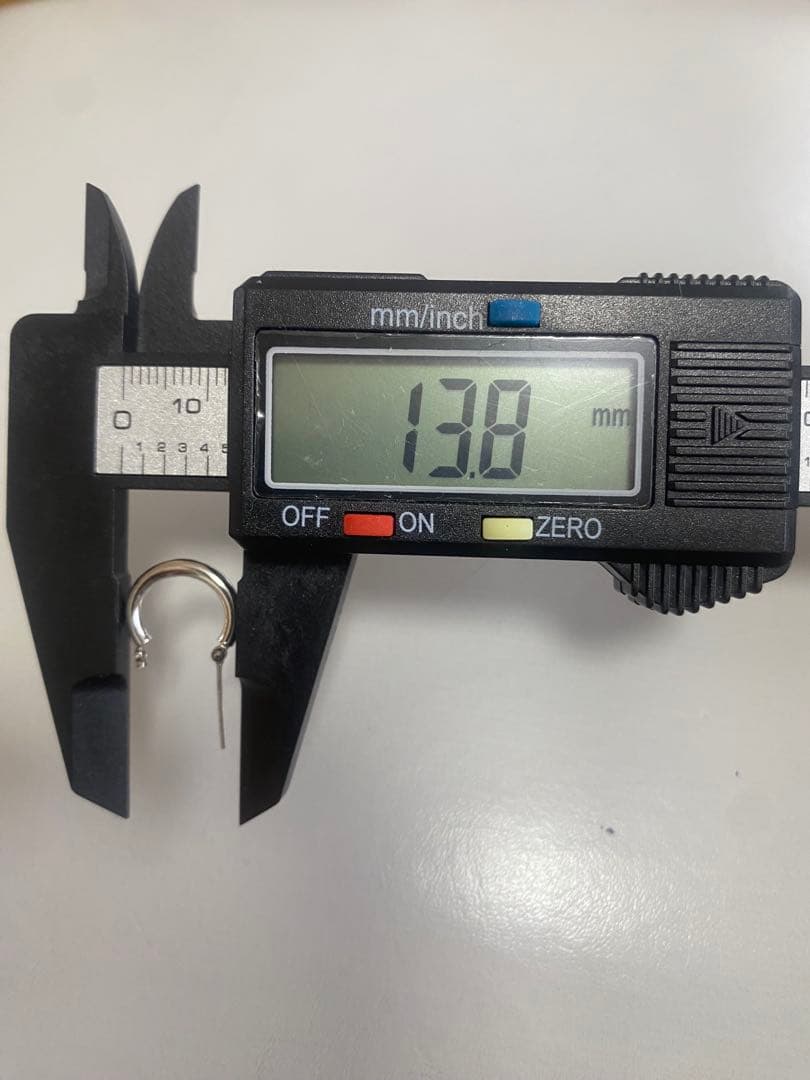 極美品 K14 ホワイトゴールド フープ ピアス 金