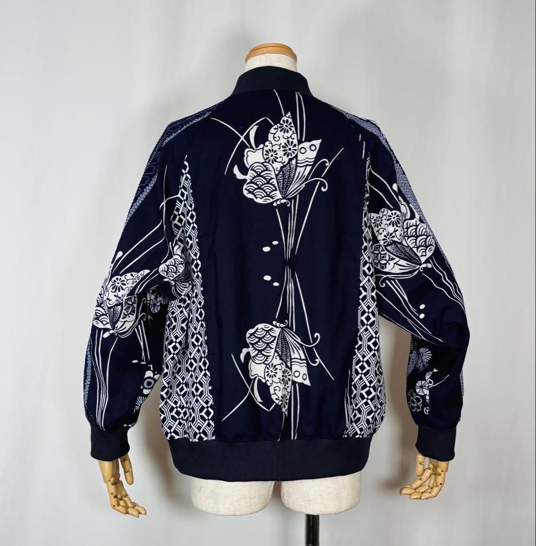 浴衣リメイク　95番パッチワーク仕様スカジャン風