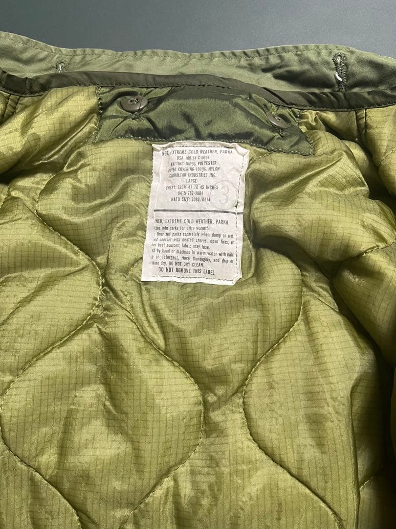 希少S！米軍実物 80s M65 フィッシュテールパーカー シェル&ライナー