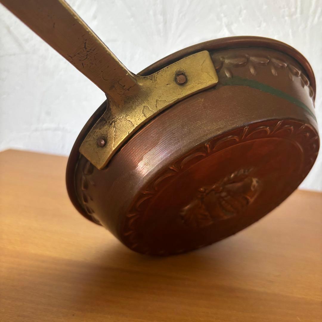 ザクロ 取手付きコッパーモールド 銅製 フランスアンティーク ヴィンテージ