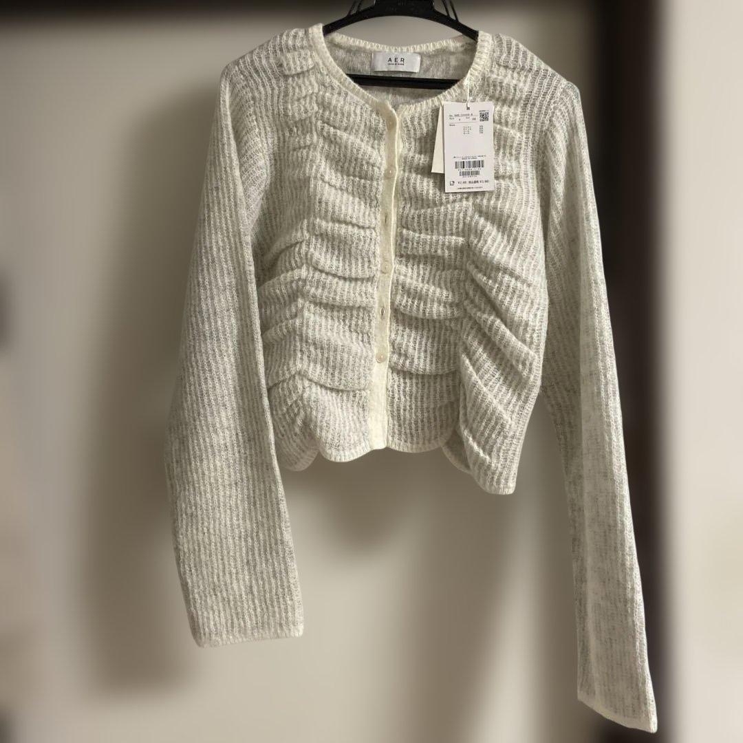 ADAM ET ROPE' 【WEB限定】ダブルモヘアシャーリングカーディガン