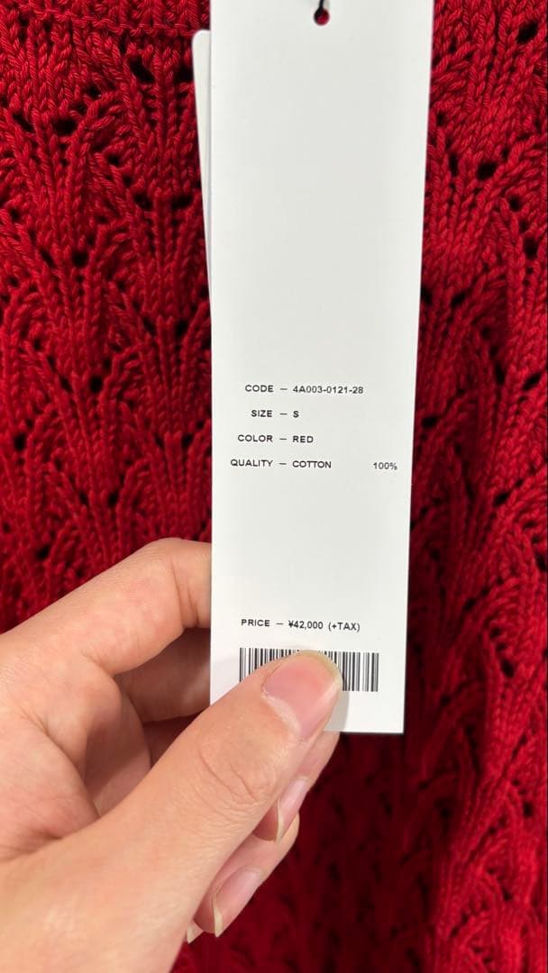 JACQUELINE SULLIVAN 赤 ケーブルニットセーター