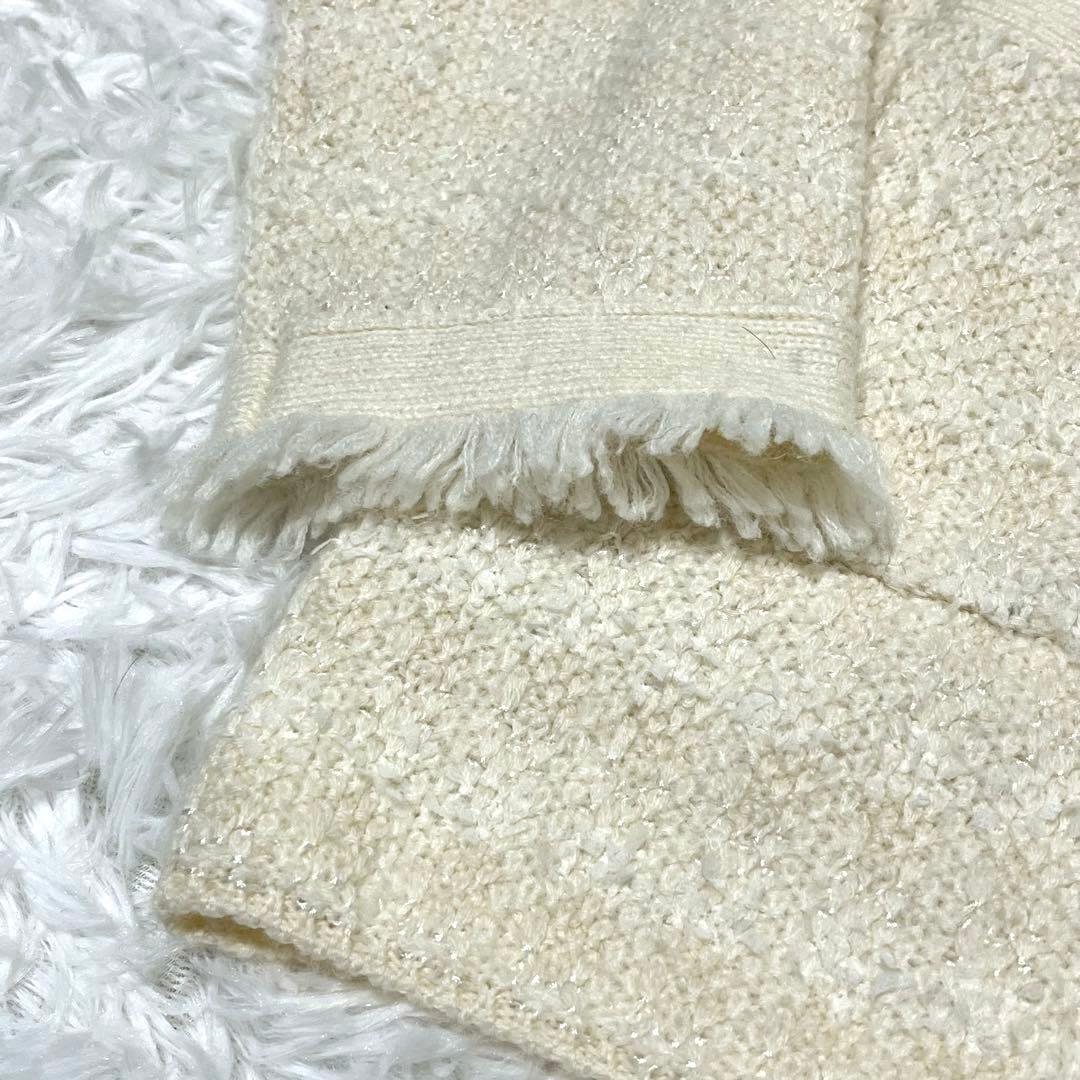 【定価3.5万✨】Whim Gazette モヘヤ混　ツイードジャケット　金釦