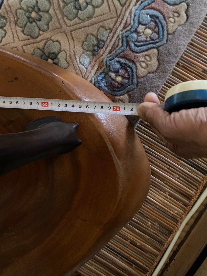 インテリア　和室家具　牛　雄牛　銘木