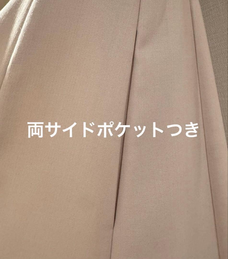 フォクシー白襟ワンピース/サンドベージュ 38クリーニング済み極美品