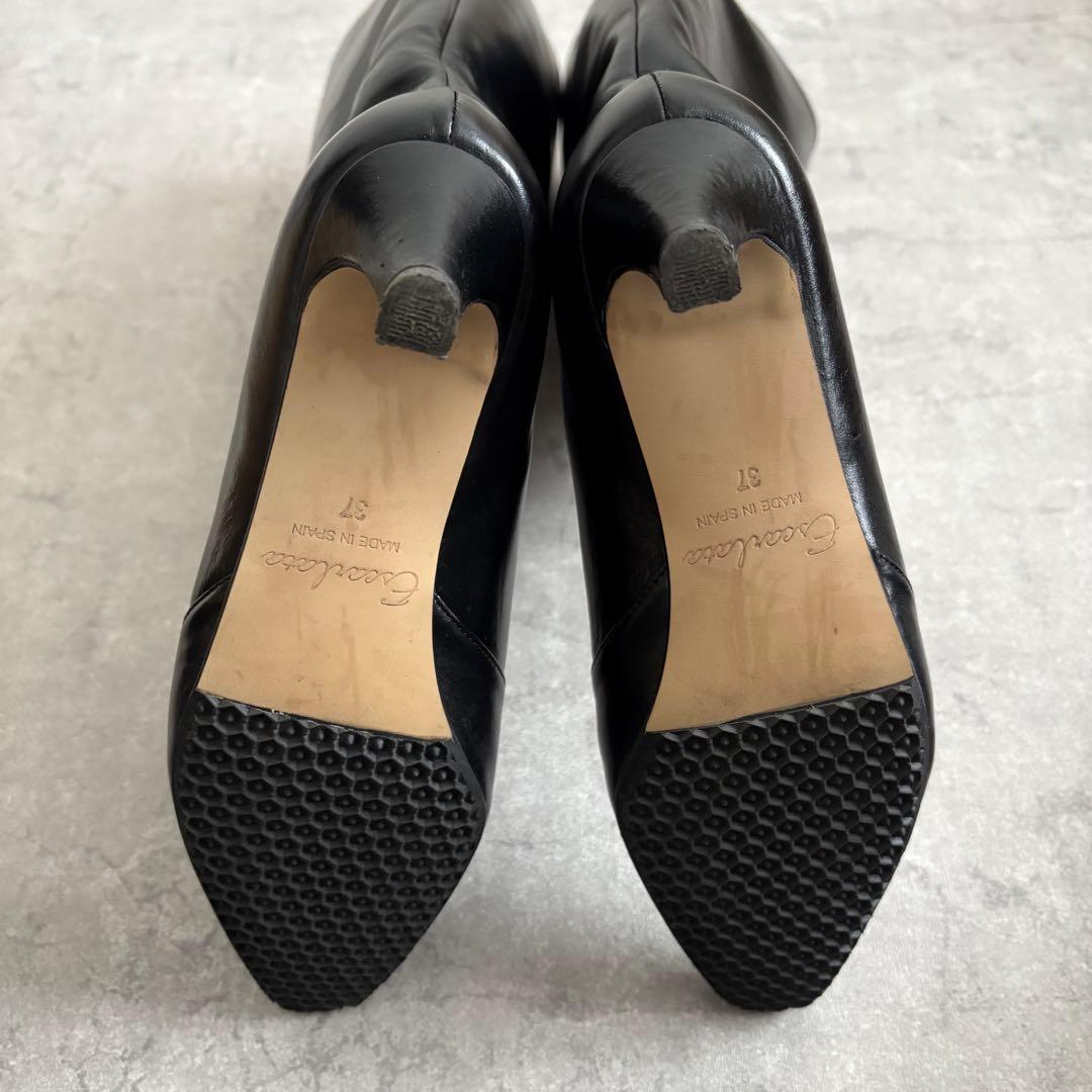 24hセール✨美品✨元値42,900円【ESCARLATA】ロングブーツ 本革