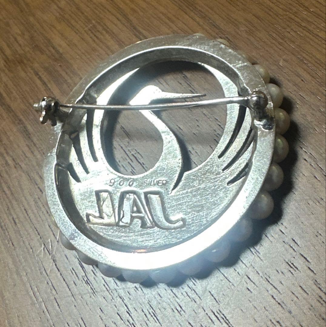 日本航空（JAL） 4代目 客室乗務員 旧制服用 Silver製 公式ブローチ