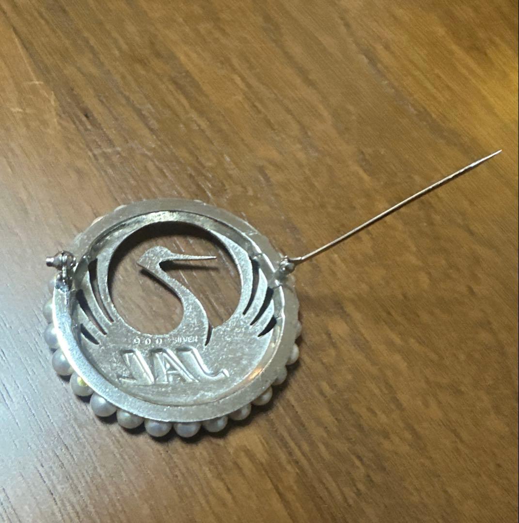 日本航空（JAL） 4代目 客室乗務員 旧制服用 Silver製 公式ブローチ
