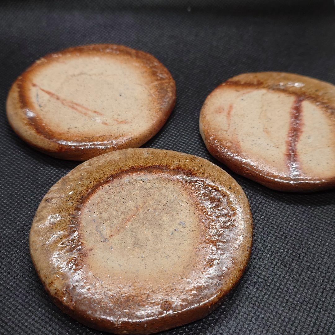 ●【2609】39..丸皿…備前焼