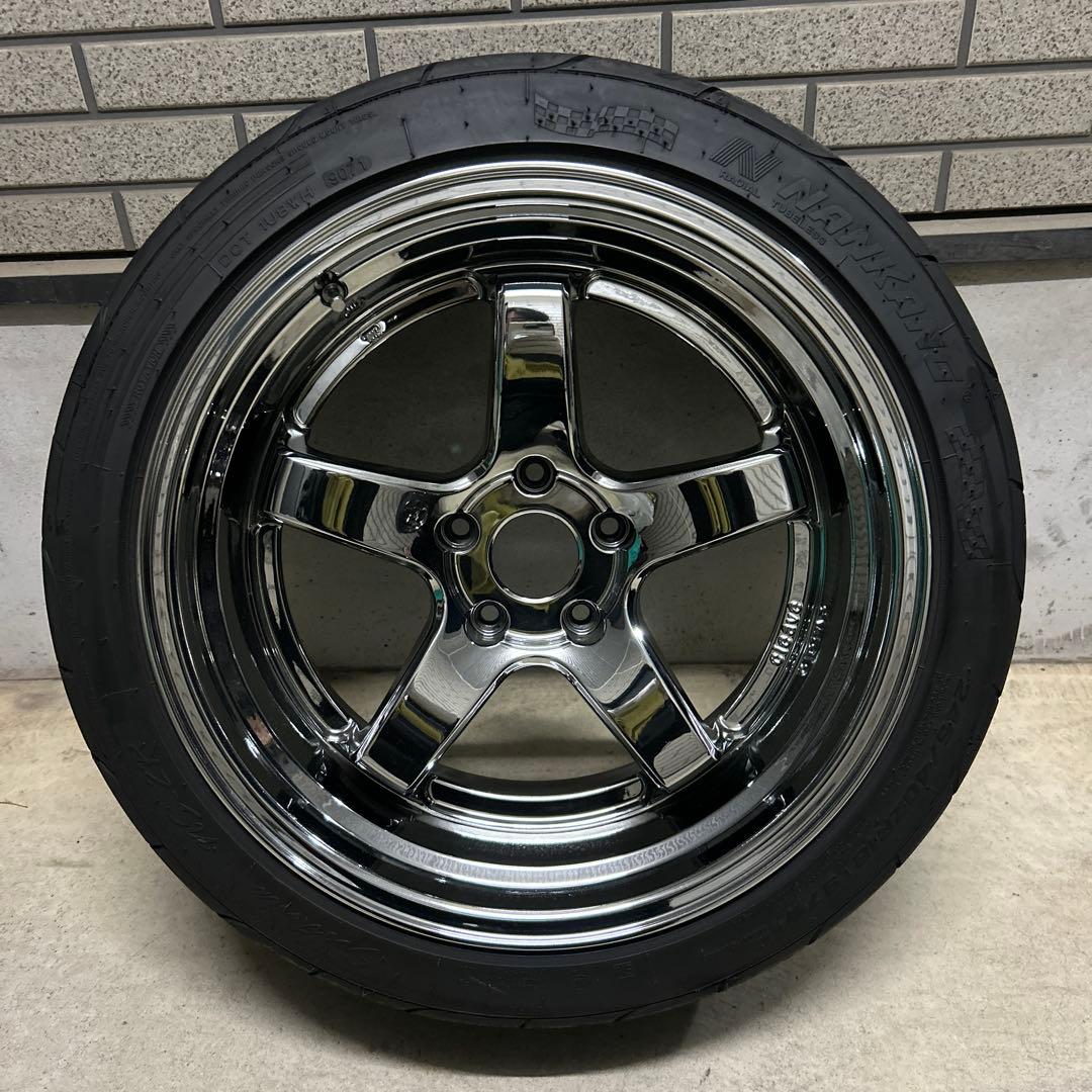 美品 18インチ CLEAVE RACING FL53 タイヤ付き 4本セット