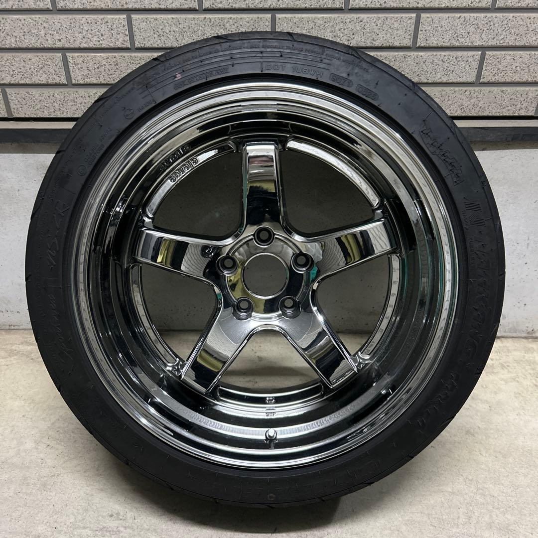 美品 18インチ CLEAVE RACING FL53 タイヤ付き 4本セット