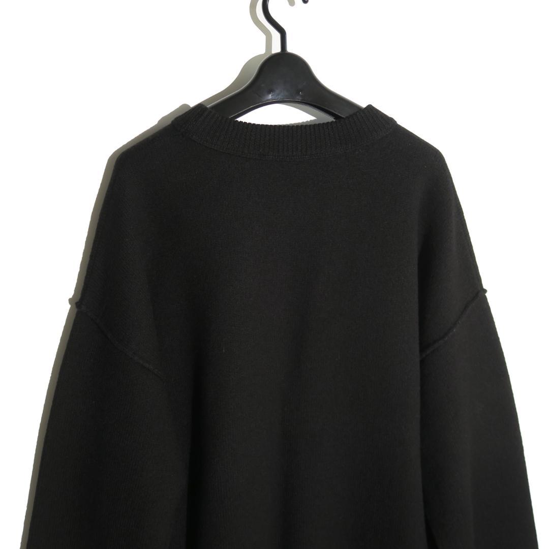 Ami Paris クルーネック ハートロゴ セーター XL ブラック ニット