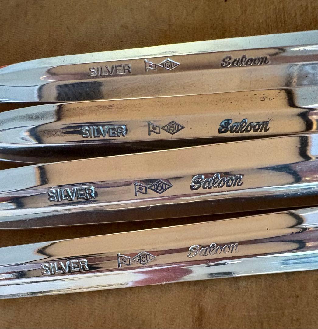 ヨコハマ宝石サロン　Saloon シルバー スプーン 3本とフォーク1本セット