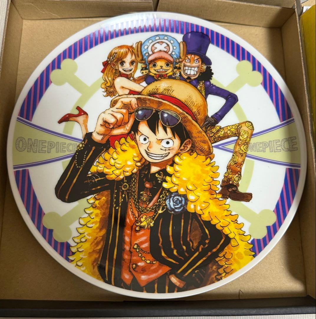 ワンピース 応募者全員サービス フルカラープレート 4種 ルフィ ゾロ サンジ