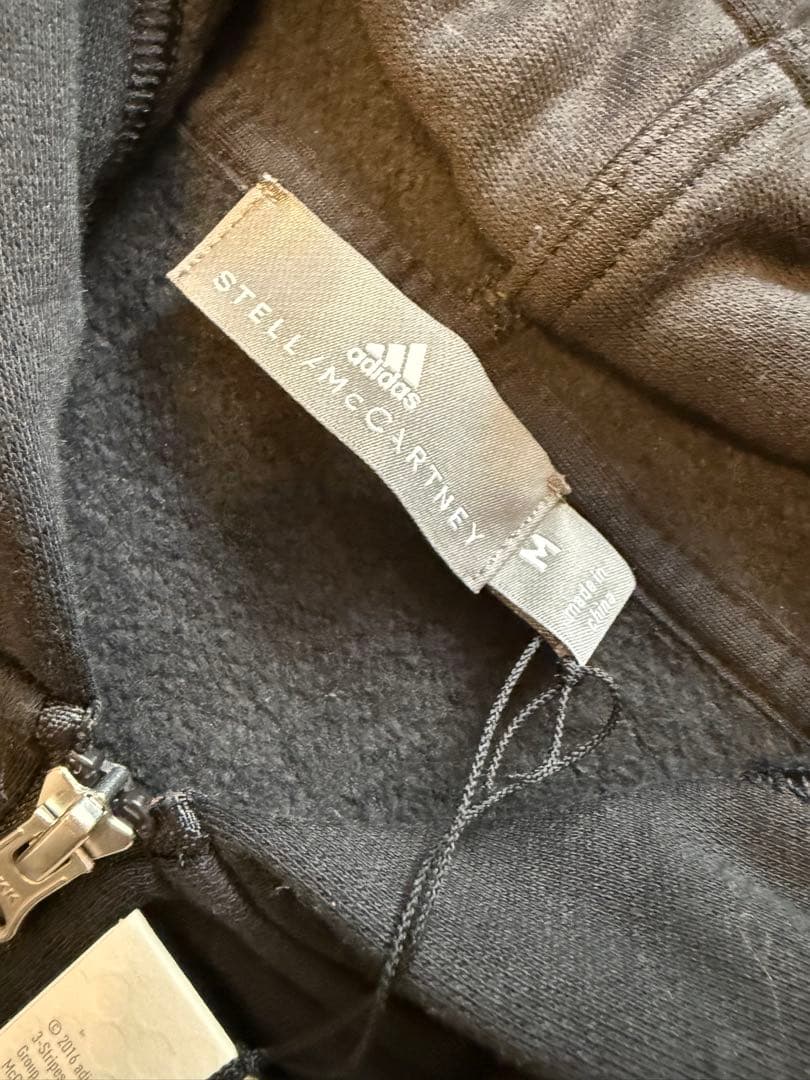 新品アディダス　ステラマッカートニー裏起毛 セットアップ 黒 パーカー＆パンツ