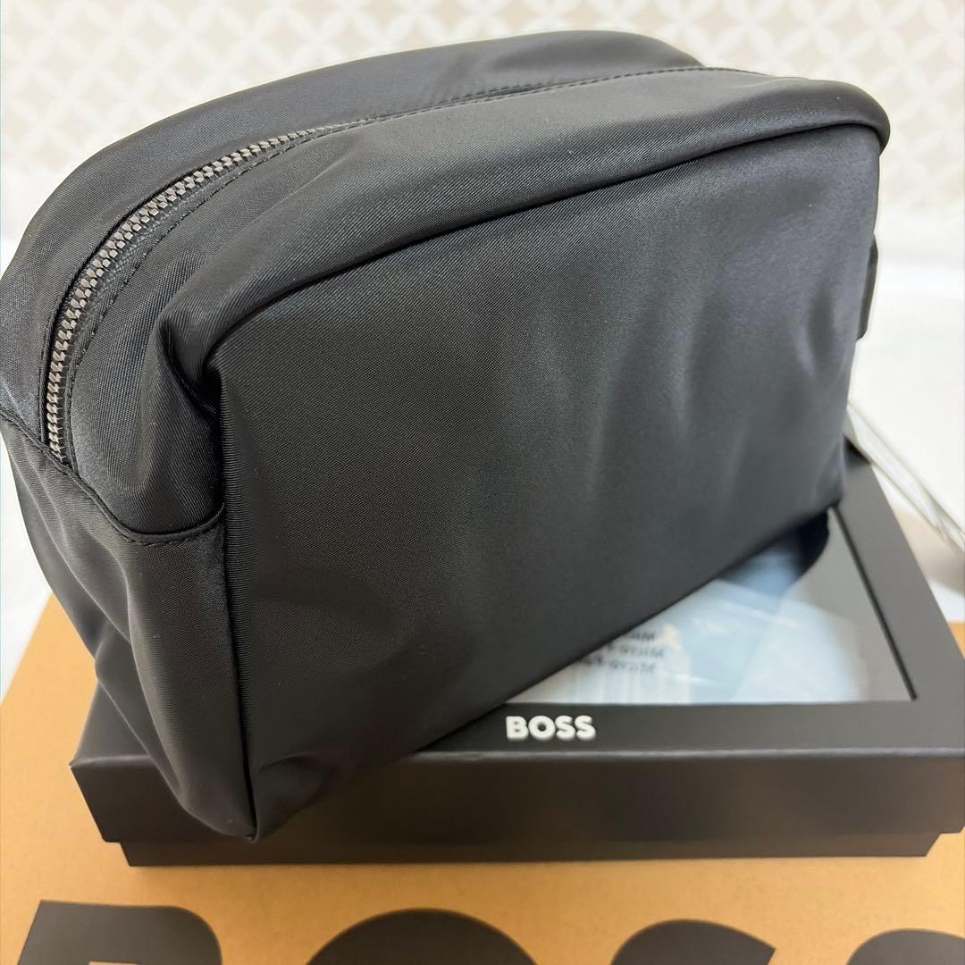 新品未使用　ヒューゴボス　HUGO BOSS　ポーチ&アイマスク　タグ付き箱付