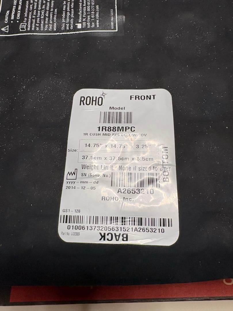 ロホ クッション ROHO 車椅子用クッション 1R88MPC 15インチ