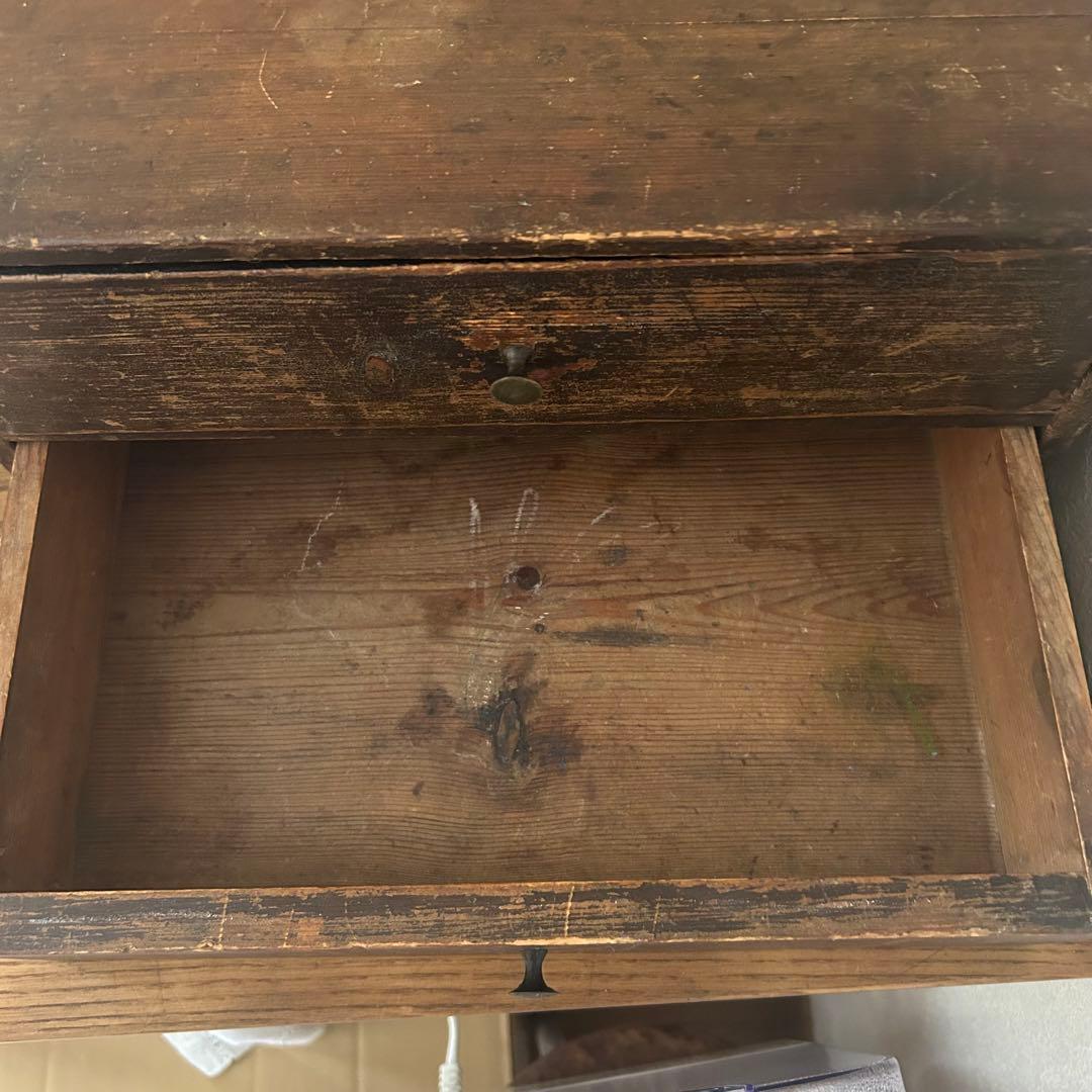 フランス　アンティーク　木製引き出し収納