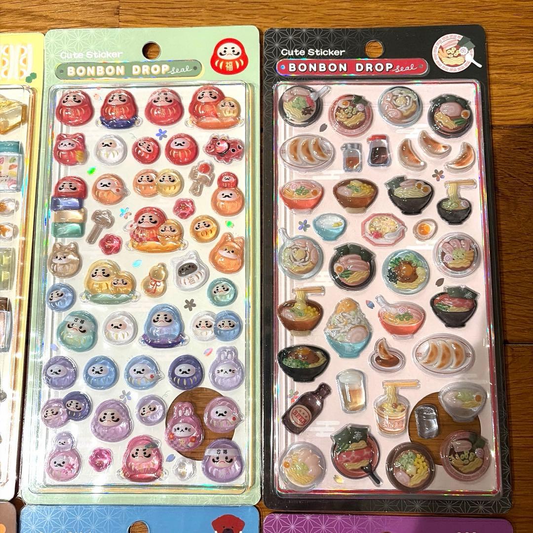 正規品　和柄　第二弾　ボンボンドロップシール　コンプリート　新作　8枚セット