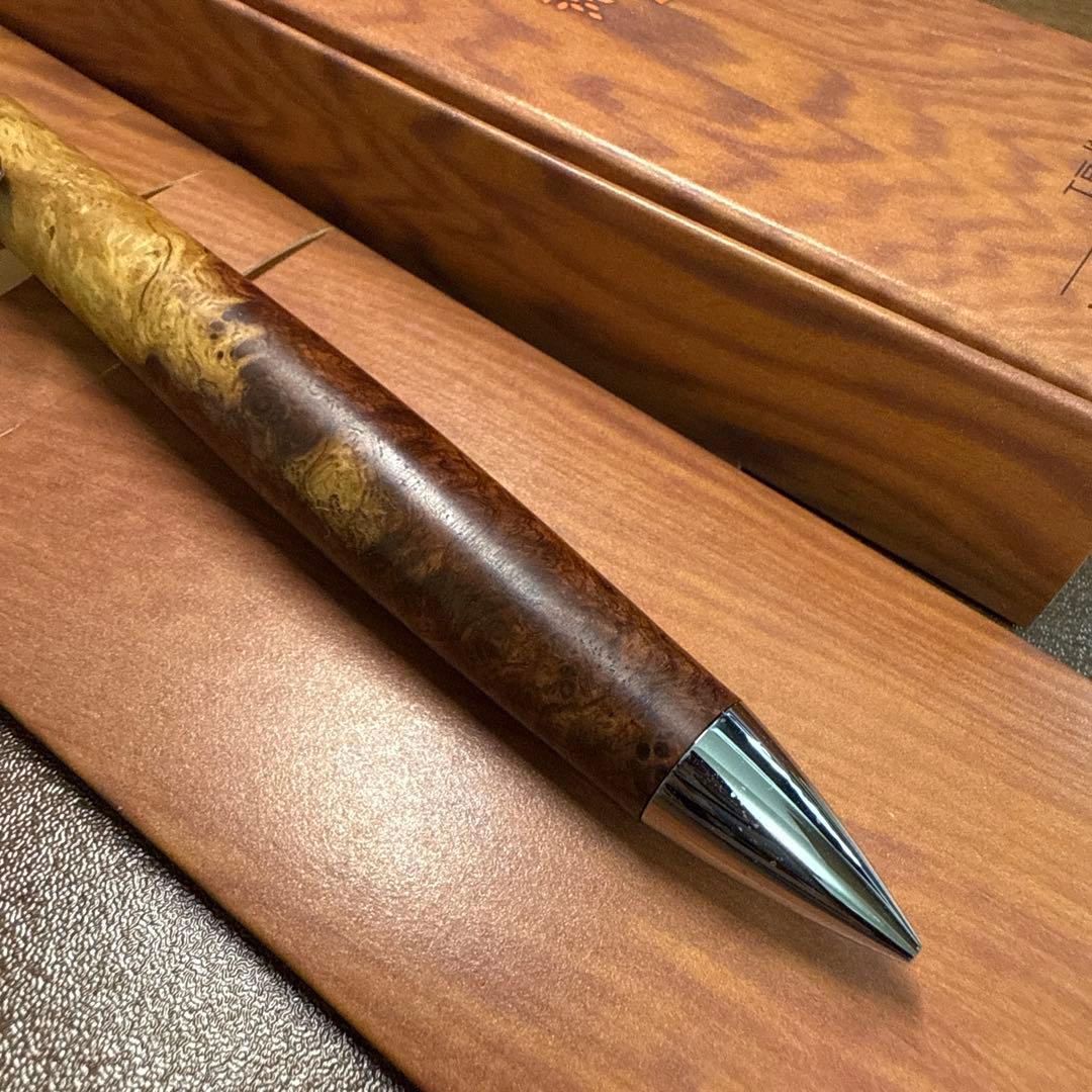 工房楔　シャープペンシル0.5　花梨紅白こぶ杢