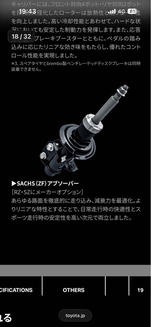 SACHS （ZF）アブソーバー GR86純正オプション