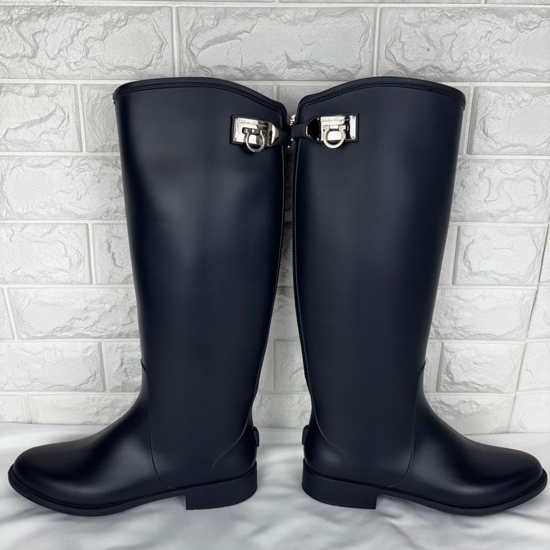 ✨美品✨ フェラガモ ガンチーニ ブラック レインブーツ