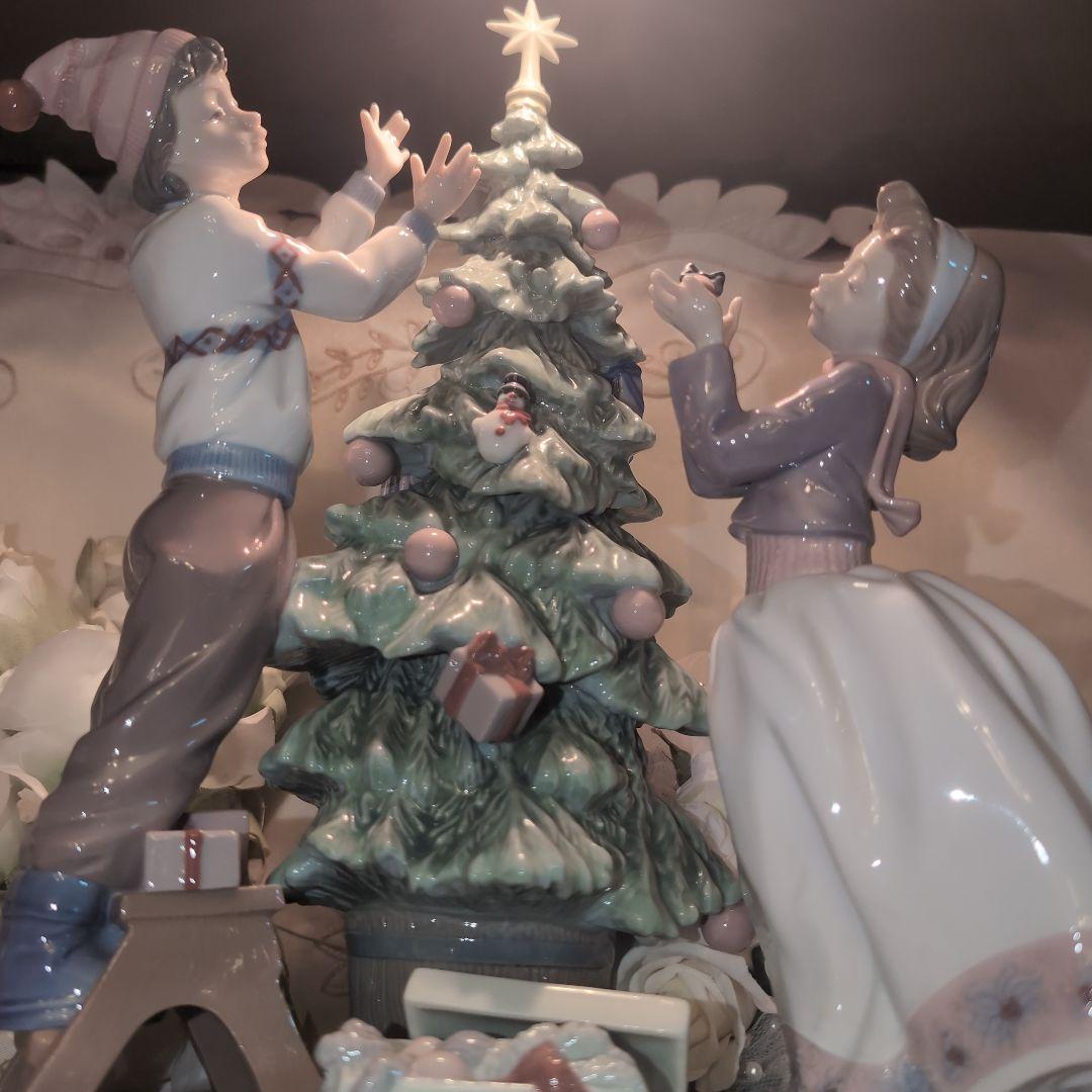 ♥リヤドロ【ツリーを飾ろう！】❤️CHANELノベルティ雪の結晶♥リヤドロベル