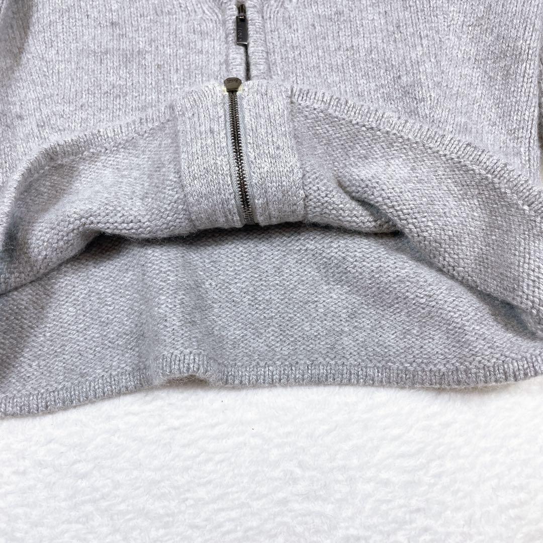 フォクシーブティック　ダブルジップ　カーディガン　カシミヤ　グレー
