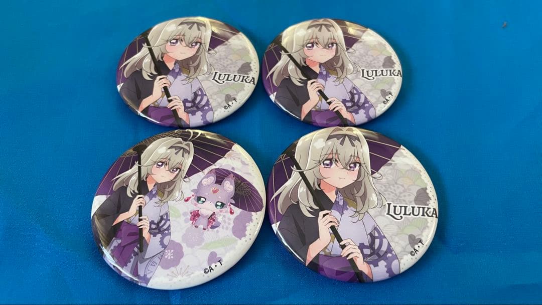 森亜るるか 極楽湯 缶バッジ イラストカード コースター